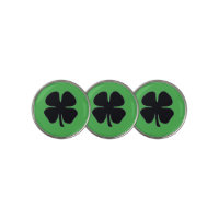 Black Clover green golf ball markers