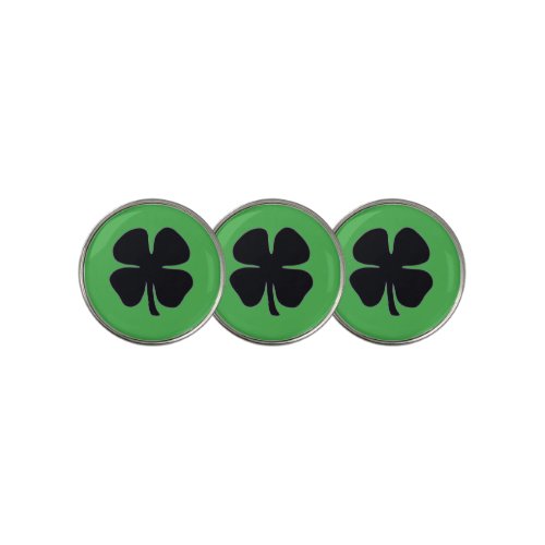 Black Clover green golf ball markers