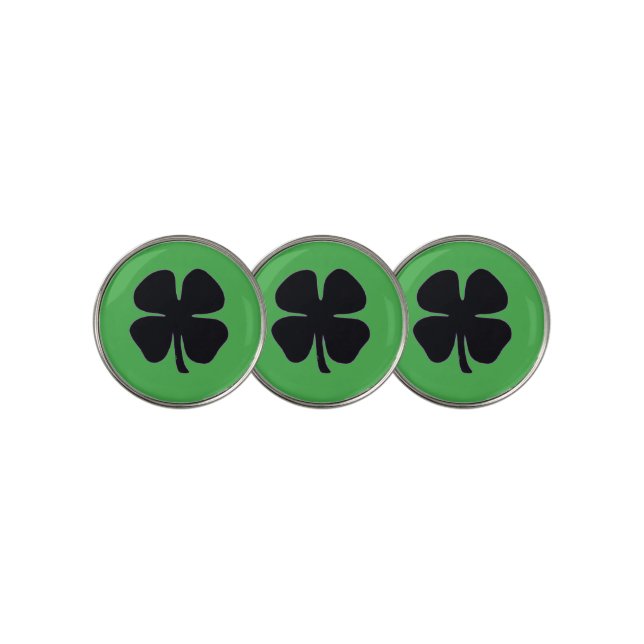 Black Clover green golf ball markers (3 Up)
