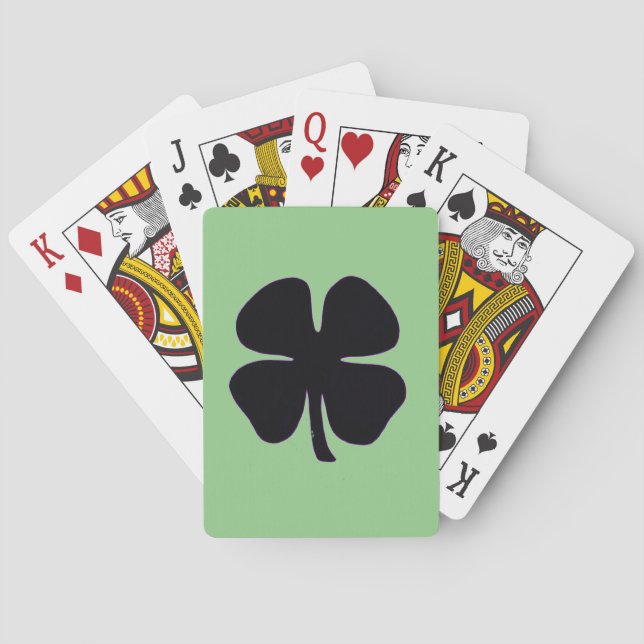 Black Clover green Poker playing cards (Back)