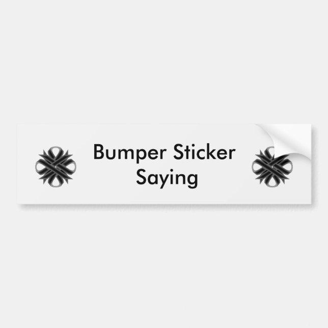 Black Clover Ribbon by Kenneth Yoncich Bumper Sticker (Front)
