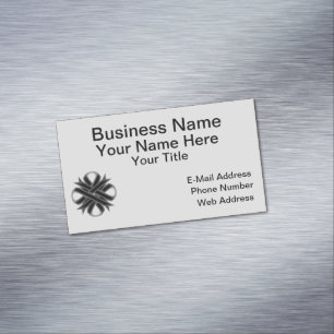 Black Clover Ribbon by Kenneth Yoncich Magnetic Business Card