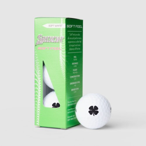 Black Clover Srixon Soft Feel golf balls 3 pk
