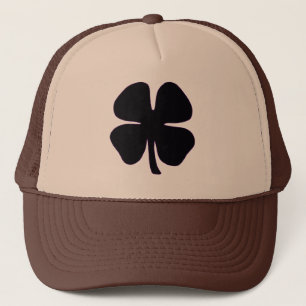 Black Clover tan and brown foam trucker hat