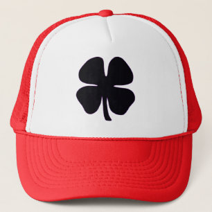 Black Clover white and red foam trucker hat