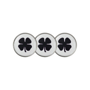 Black Clover white golf ball markers