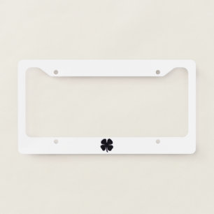Black Clover white license plate frame A