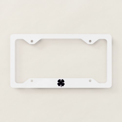 Black Clover white license plate frame B