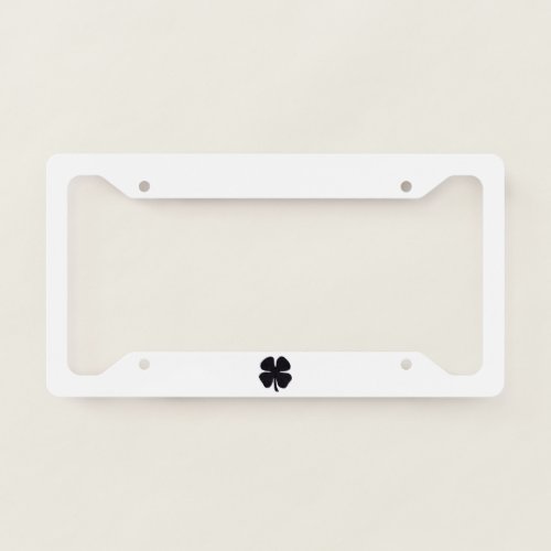 Black Clover white license plate frame C