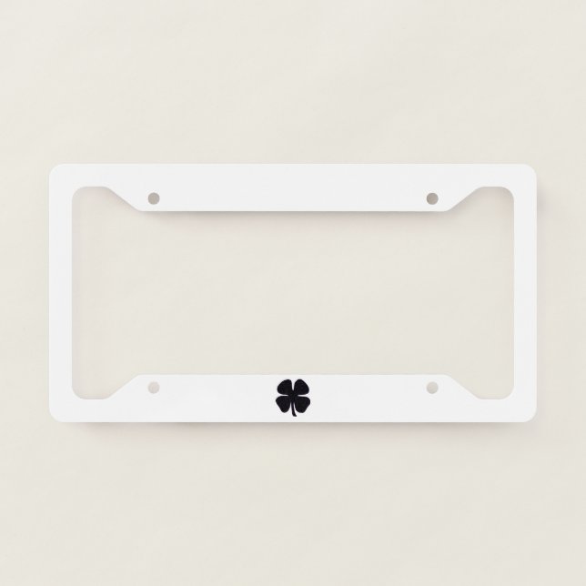Black Clover white license plate frame C (Front)