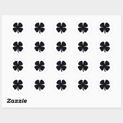 Black Clover white round small stickers