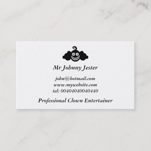 Black Clown, Mr Johnny Jester Business Cards