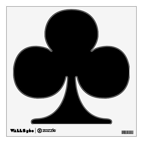 Black Club Card Suit 1 of 4 Wall Decals