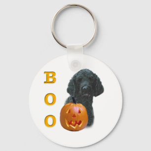 Black Coated Poodle Boo Keychain