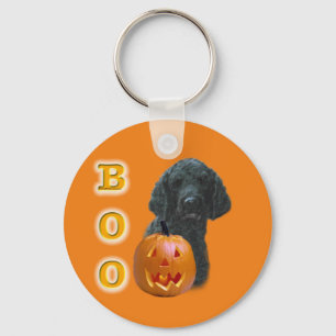 Black Coated Poodle Boo Keychain