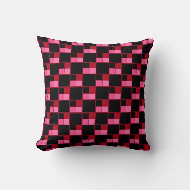 Black Coates Square Throw Pillow (Front)
