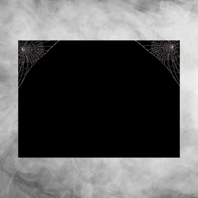 Black Cobwebs & White Sheet Ghost Halloween Goth Envelope (Front)