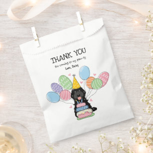 Black Cockapoo Cavapoo Birthday Party  Favor Bag