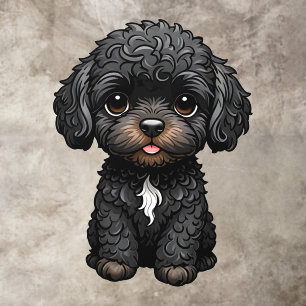 Black Cockapoo Floor Decals
