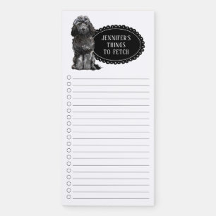 Black Cockapoo Shopping List  Magnetic Notepad