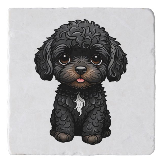 Black Cockapoo Trivet (Front)