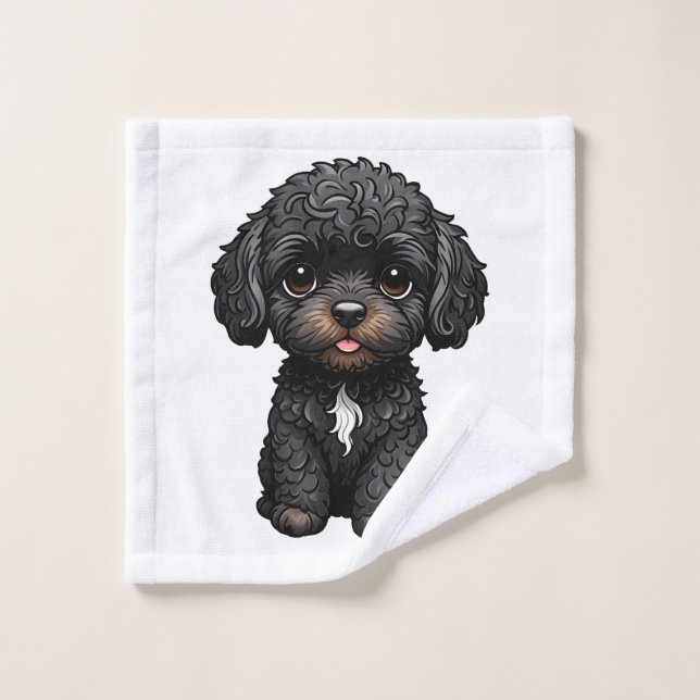 Black Cockapoo Wash Cloth (Wash Cloth)