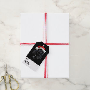 Black Cocker Spaniel Christmas Gift Tags