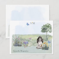 Black Cocker Spaniel Dog Monogram and Name