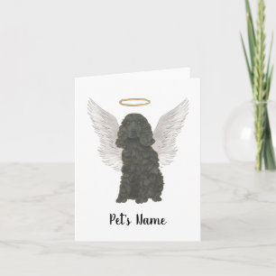 Black Cocker Spaniel Dog Sympathy Memorial  Card