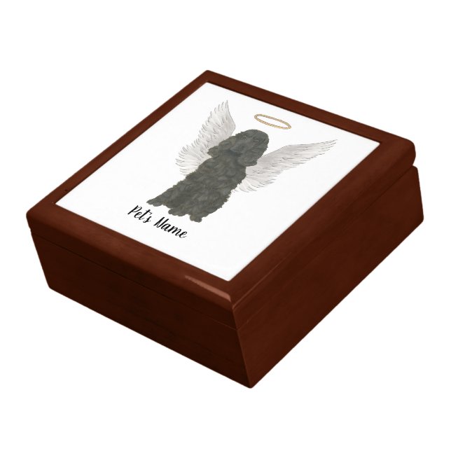 Black Cocker Spaniel Dog Sympathy Memorial Gift Box (Side)