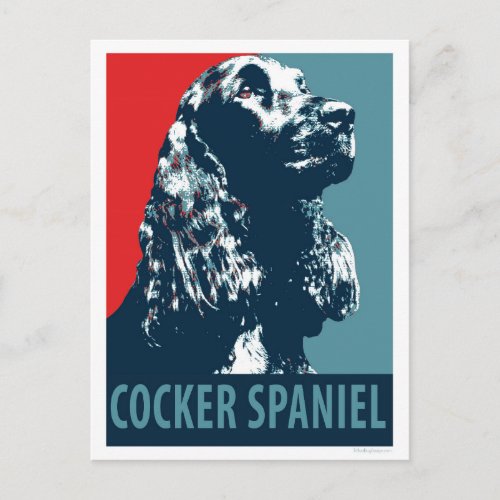 Black Cocker Spaniel Hope Dog Pop Art Postcard