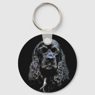 Black Cocker Spaniel Keychain