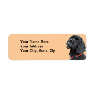 Black Cocker Spaniel Label