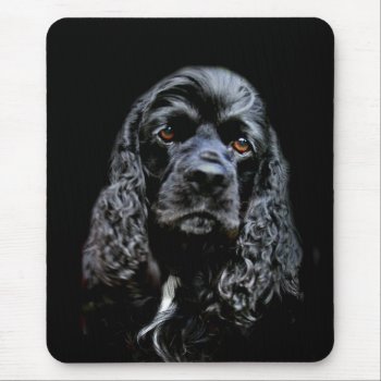 Black Cocker Spaniel Mouse Pad by deemac1 at Zazzle