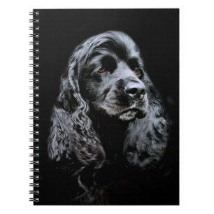 Black cocker spaniel notebook
