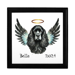 Black Cocker Spaniel Pet Memorial Gift Box
