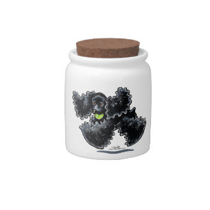 Black Cocker Spaniel Play Candy Jar