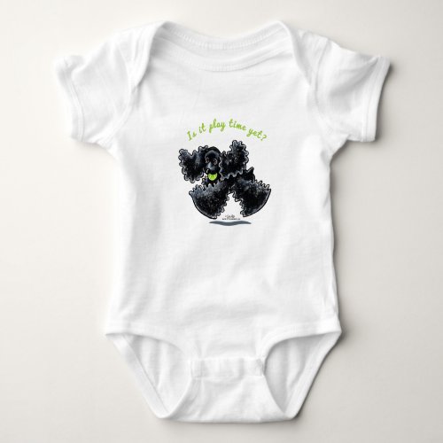 Black Cocker Spaniel Playtime Yet Baby Bodysuit