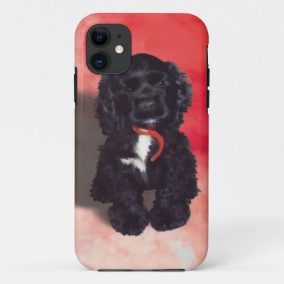 Black Cocker Spaniel Puppy - Abby iPhone 11 Case