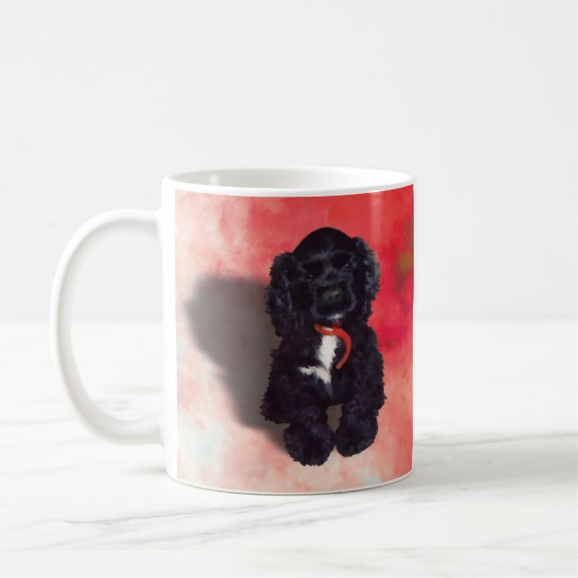 Black Cocker Spaniel Puppy - Abby Coffee Mug (Left)