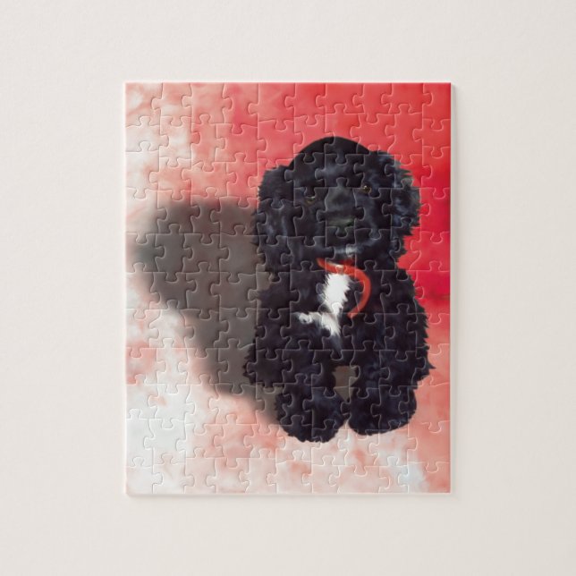Black Cocker Spaniel Puppy - Abby Jigsaw Puzzle (Vertical)