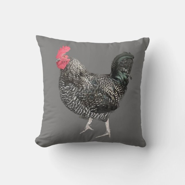 Black Cockerel No 4  Throw Pillow (Front)