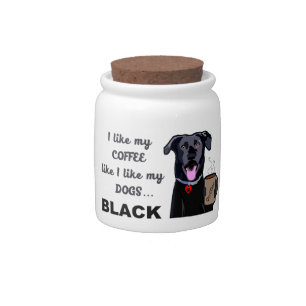 Black Coffee Dog - Labrador Candy Jar