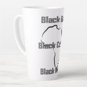 Black Coffee Latte Mug (Left Angle)