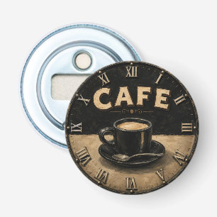 Black Coffee Minimalist Vintage Coffee Lover Bottle Opener