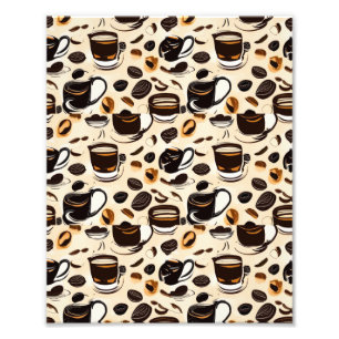 Black Coffee Oil Paint Pattern Photo Print
