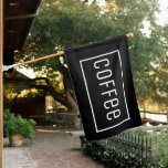 Black Coffee Open Sign Flag at Zazzle