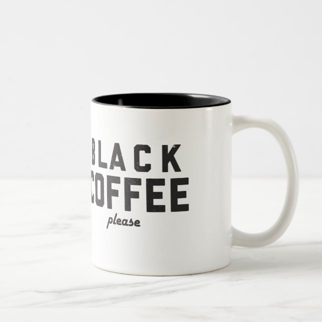 Black Coffee please Two-Tone Coffee Mug (Right)