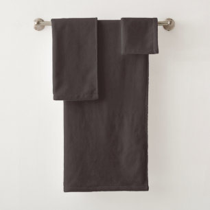 Black coffee  (solid color)  bath towel set