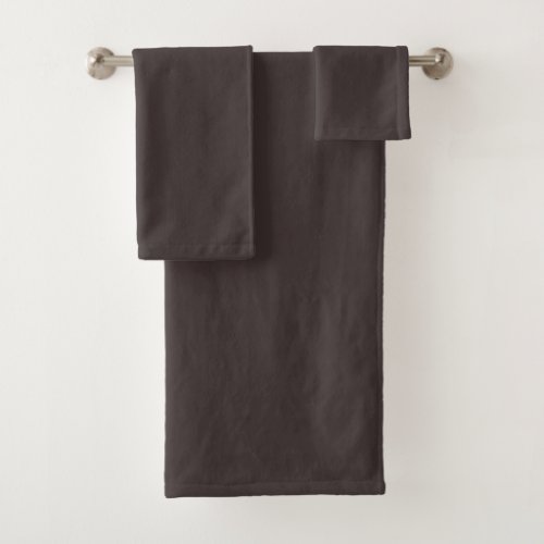 Black coffee  solid color  bath towel set